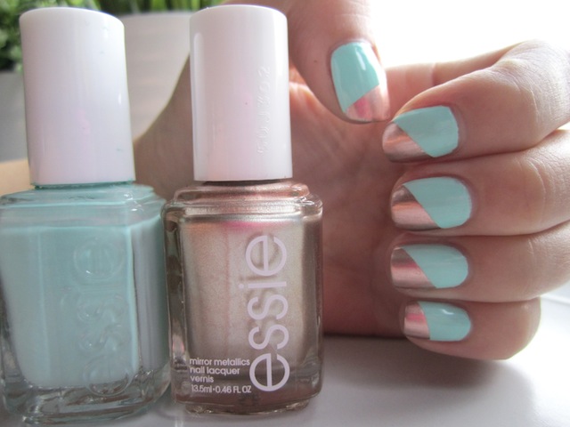 Mint and Shimmer Nails