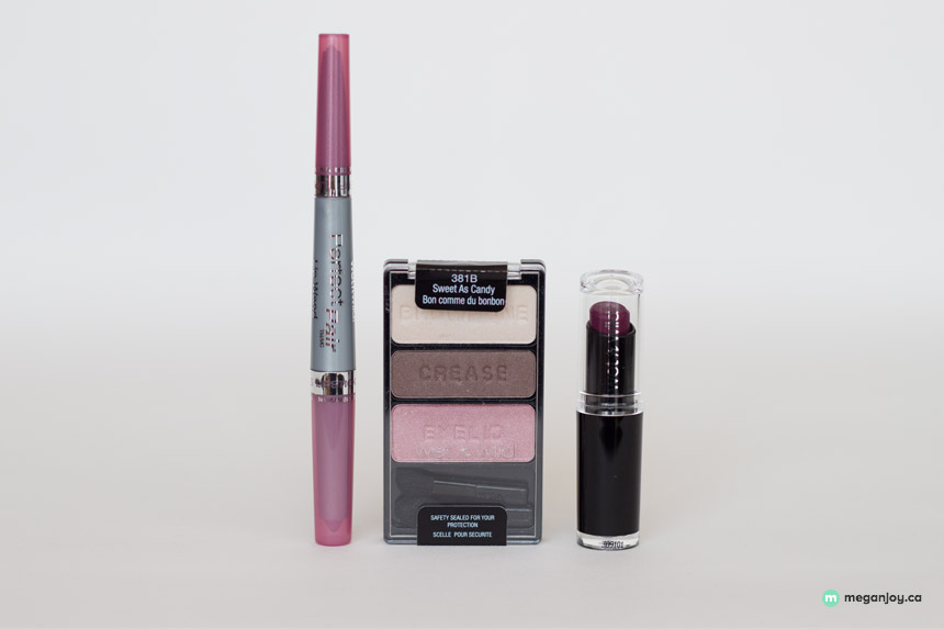 wet-and-wild, Mega-Last-Lip-Color, color-icon-shadow-trio, sweet as candy, perfect-pair-lip-wand, Hanky-Panky,